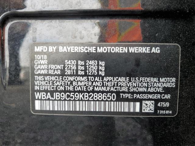 WBAJB9C59KB288650 2019 BMW M550Xi