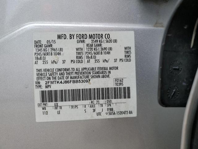 2015 FORD EDGE SEL - 2FMTK4J86FBB53097