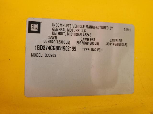 2011 GMC Savana Cutaway G3500 VIN: 1GD374CG8B1902199 Lot: 56685514