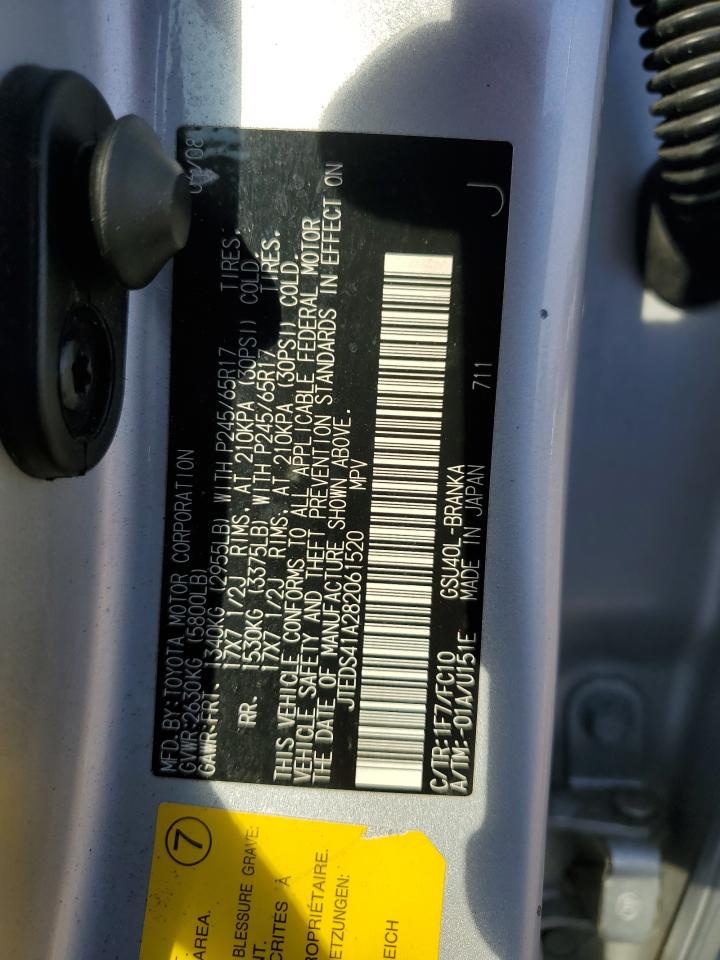 JTEDS41A282061520 2008 Toyota Highlander