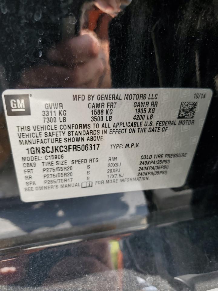 1GNSCJKC3FR506317 2015 Chevrolet Suburban C1500 Lt