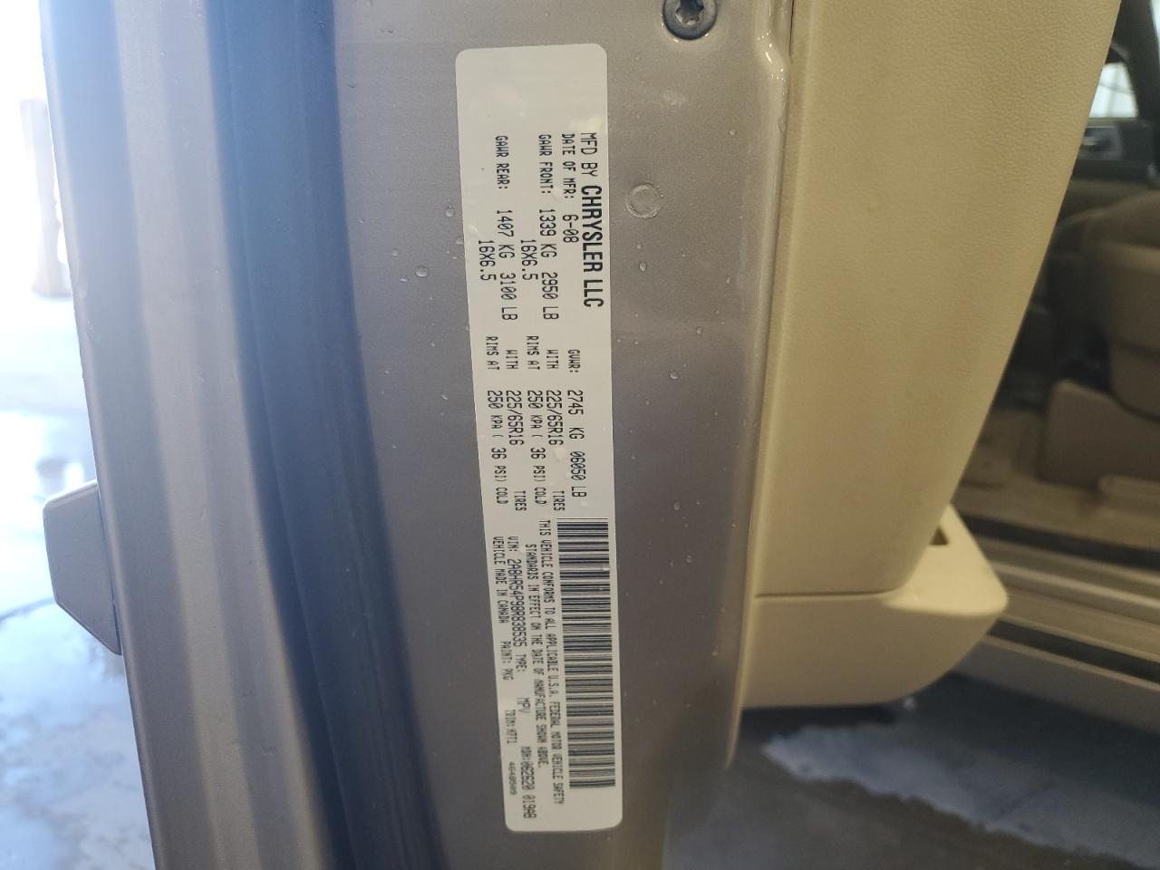 2A8HR54P98R838535 2008 Chrysler Town & Country Touring