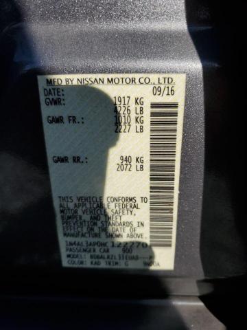 2017 NISSAN ALTIMA 2.5 - 1N4AL3AP0HC122270