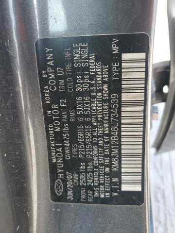 2008 Hyundai Tucson Gls VIN: KM8JM12B48U734539 Lot: 61127084