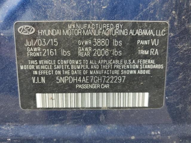2016 HYUNDAI ELANTRA SE - 5NPDH4AE7GH722297