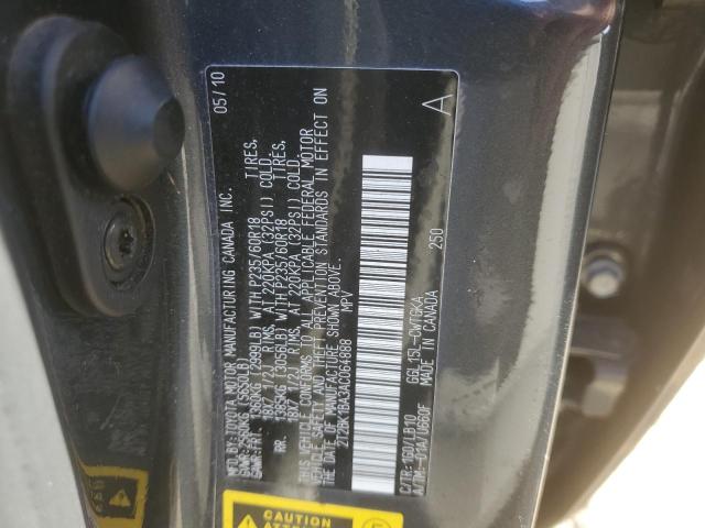 2010 Lexus Rx 350 VIN: 2T2BK1BA3AC064888 Lot: 58722384