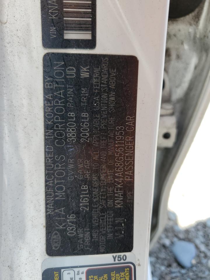 KNAFK4A68G5611953 2016 Kia Forte Lx