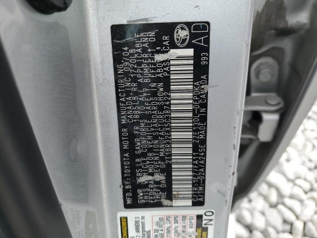 2005 Toyota Corolla Ce VIN: 2T1BR32EX5C387422 Lot: 57779044