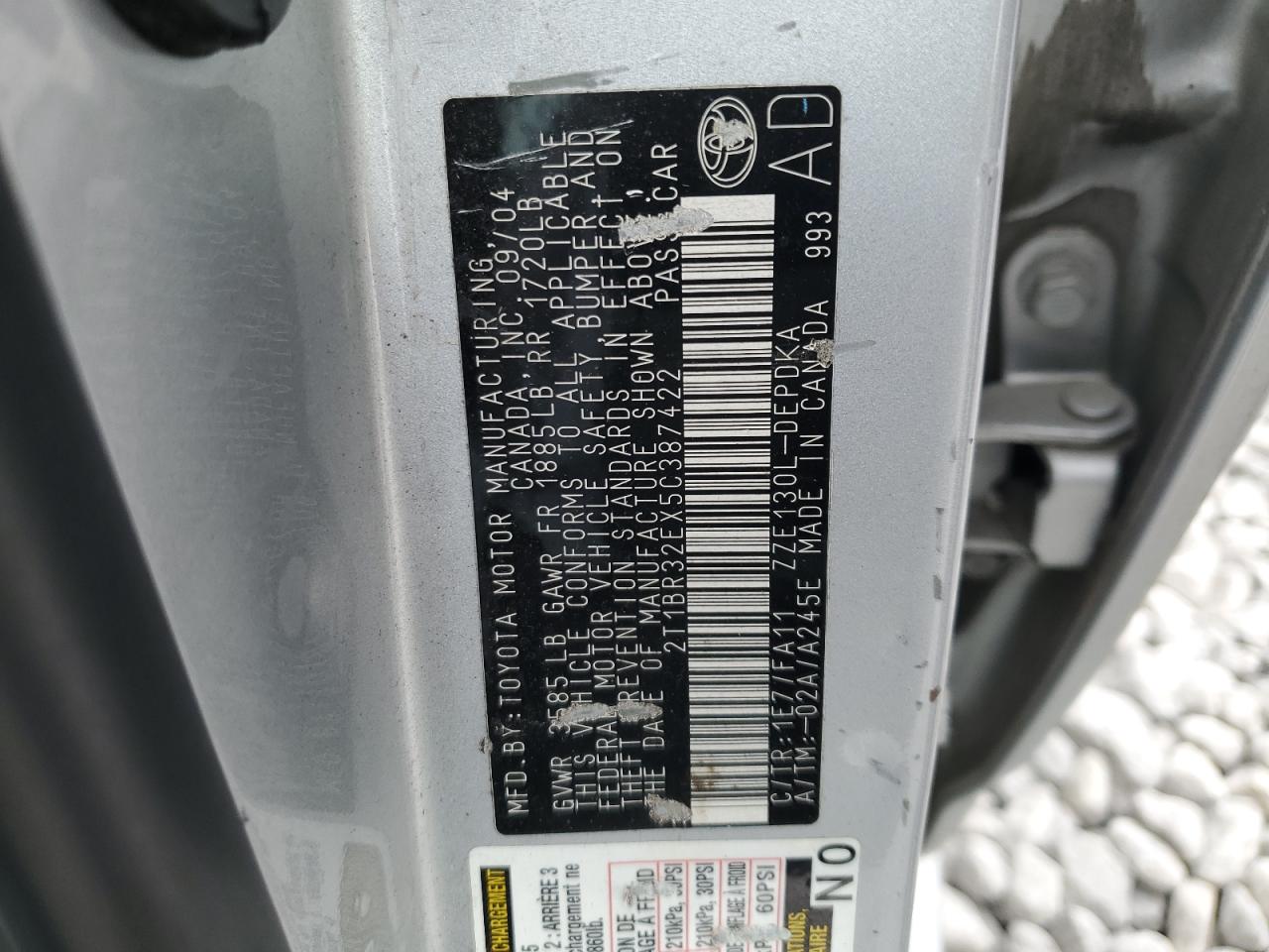 2T1BR32EX5C387422 2005 Toyota Corolla Ce