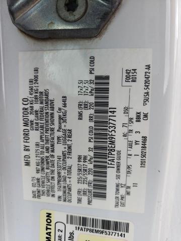 2015 Ford Mustang VIN: 1FATP8EM9F5377141 Lot: 59751554