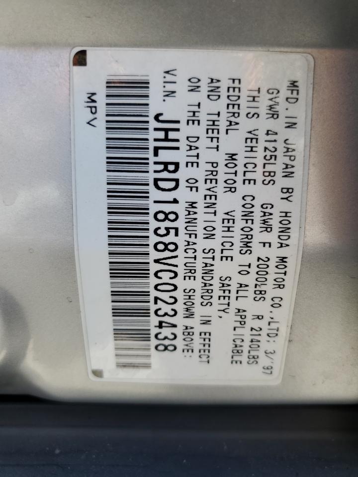 JHLRD1858VC023438 1997 Honda Cr-V Lx