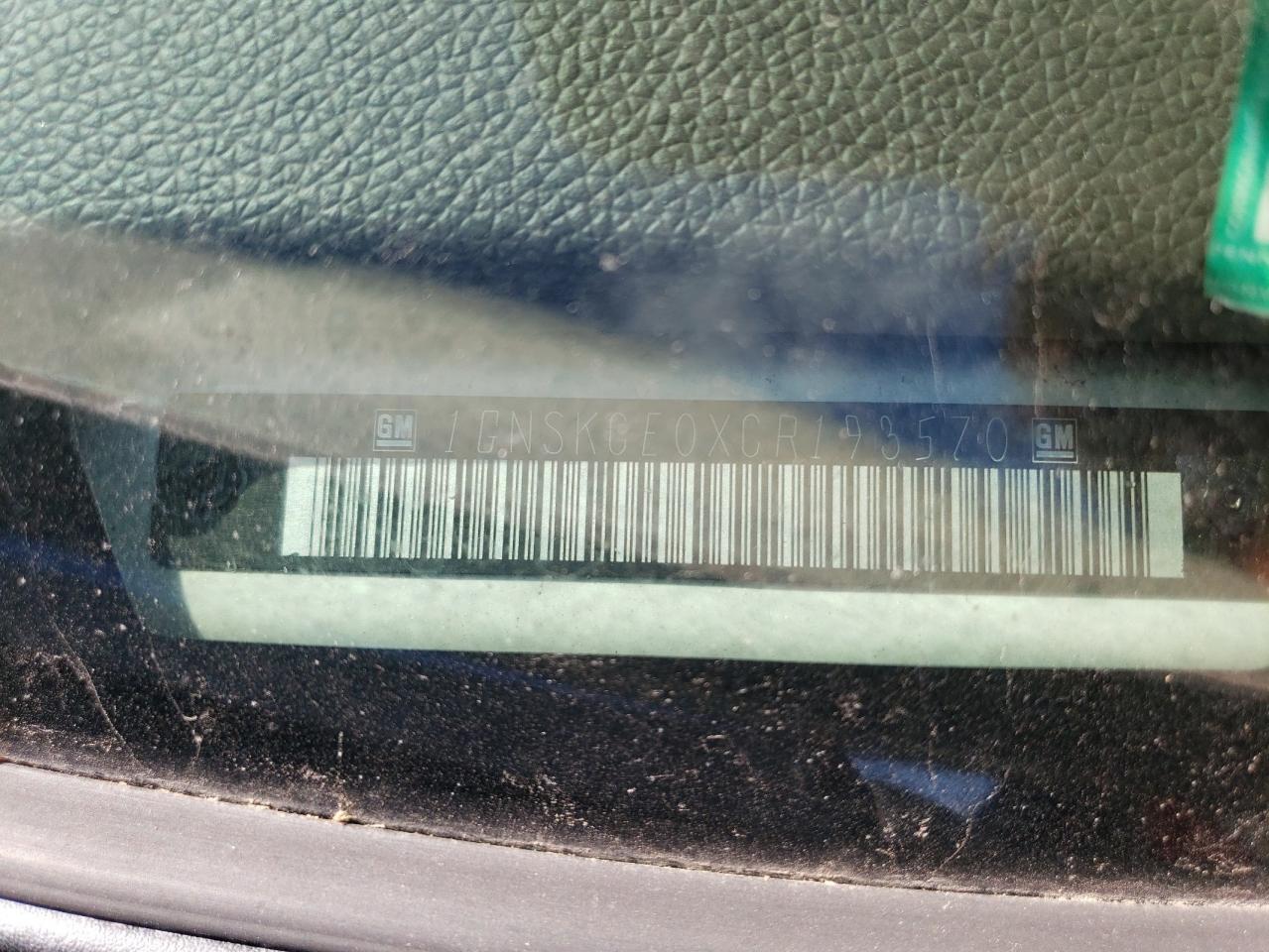 1GNSKCE0XCR193570 2012 Chevrolet Tahoe K1500 Ltz