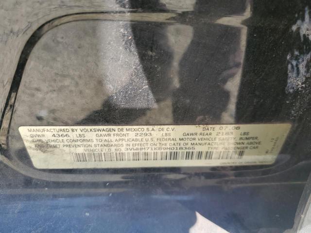 2009 Volkswagen Jetta S VIN: 3VWHM71K89M018365 Lot: 59651374