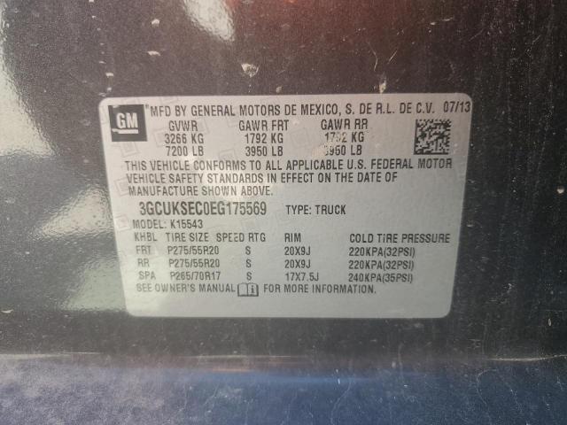 VIN 3GCUKSEC0EG175569 2014 Chevrolet Silverado, K15... no.12