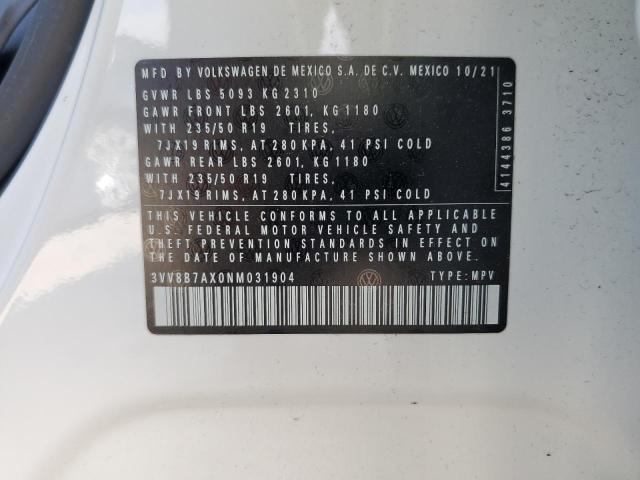 2022 VOLKSWAGEN TIGUAN SE - 3VV8B7AX0NM031904