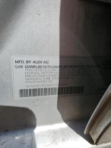2010 Audi A4 Premium VIN: WAUSFAFL6AA104564 Lot: 60135164