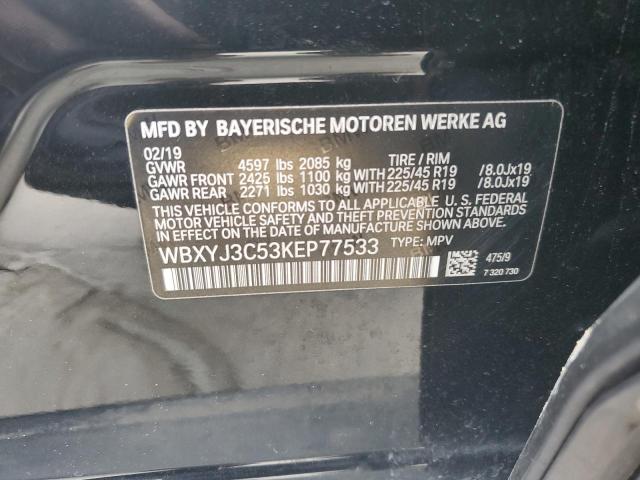 VIN WBXYJ3C53KEP77533 2019 BMW X2, Sdrive28I no.13