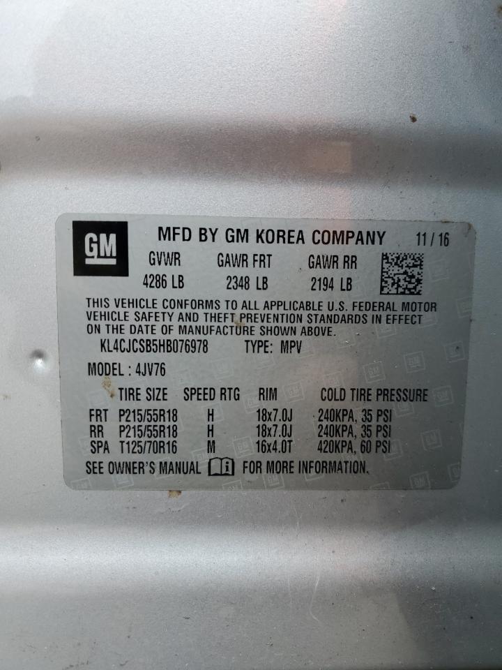 KL4CJCSB5HB076978 2017 Buick Encore Essence