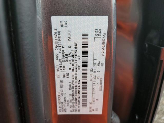 2022 Ford F150 Supercrew VIN: 1FTEW1EP4NFB87442 Lot: 56670164