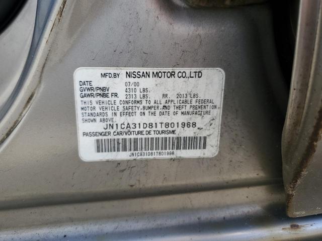 2001 Nissan Maxima Gxe VIN: JN1CA31D81T801968 Lot: 60532374