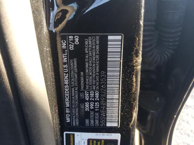 2018 Mercedes-Benz C 300 VIN: 55SWF4JB9JU263539 Lot: 58162434