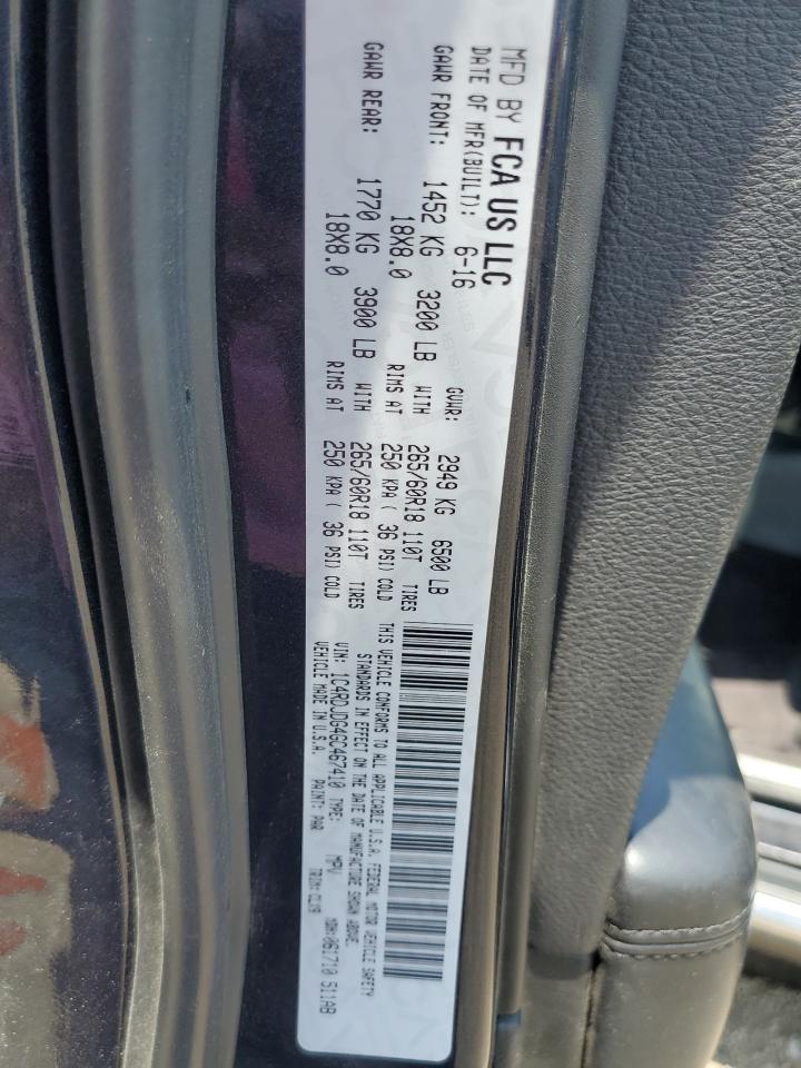 1C4RDJDG4GC467410 2016 Dodge Durango Limited