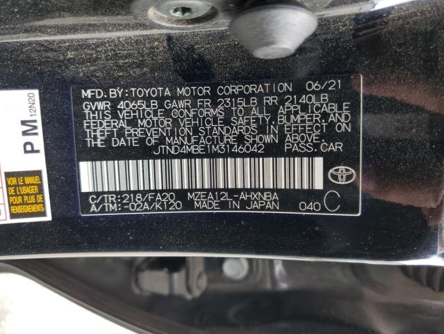 JTND4MBE1M3146042 2021 TOYOTA COROLLA - Image 12