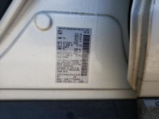 2016 NISSAN ROGUE - 5N1AT2MV0GC844346