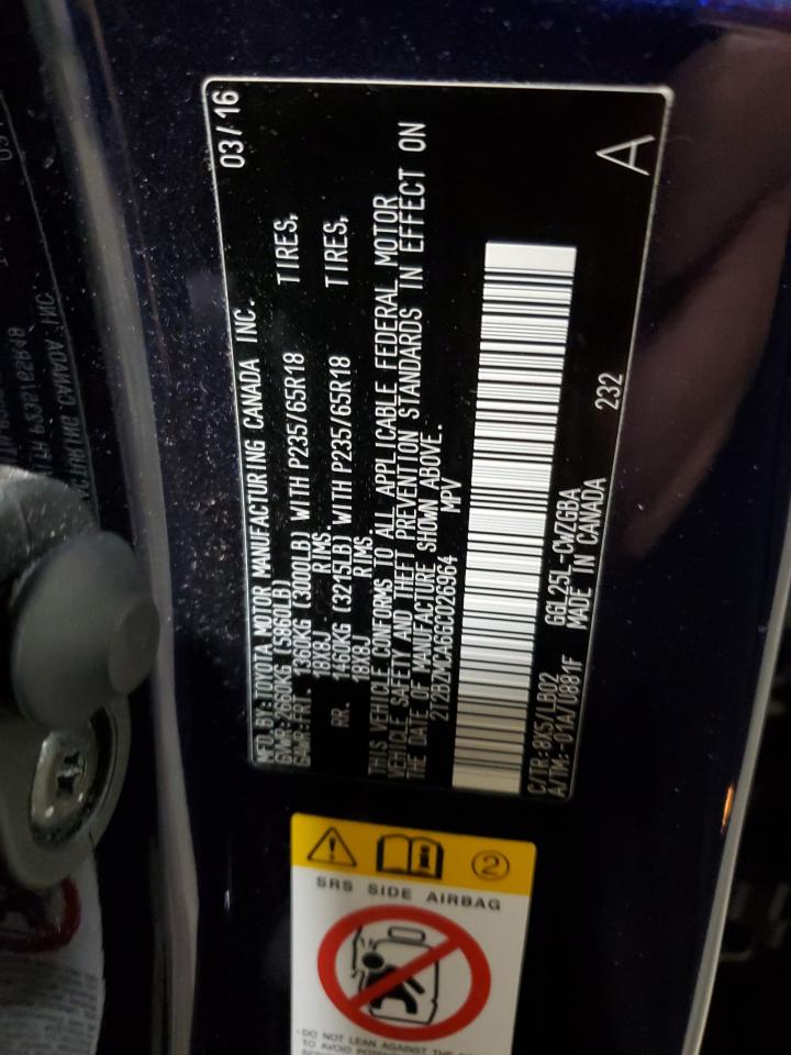 2T2BZMCA6GC026964 2016 Lexus Rx 350 Base