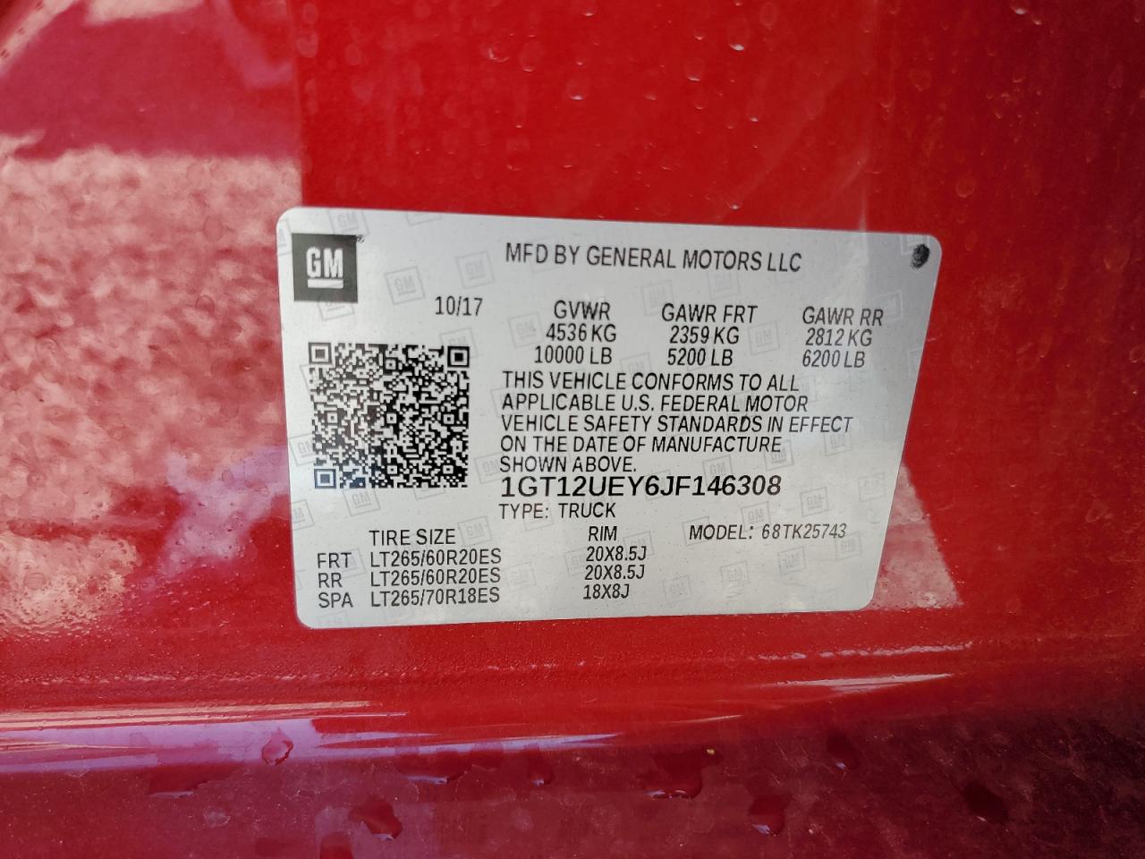 1GT12UEY6JF146308 2018 GMC Sierra K2500 Denali