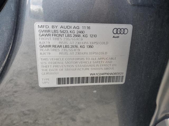 VIN WA1C2AFPXHA080926 2017 Audi Q5, Premium no.12