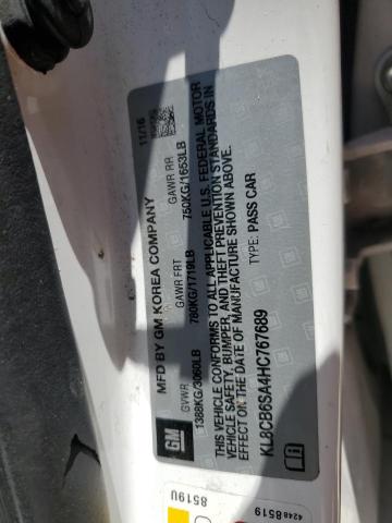 2017 Chevrolet Spark Ls VIN: KL8CB6SA4HC767689 Lot: 60479744