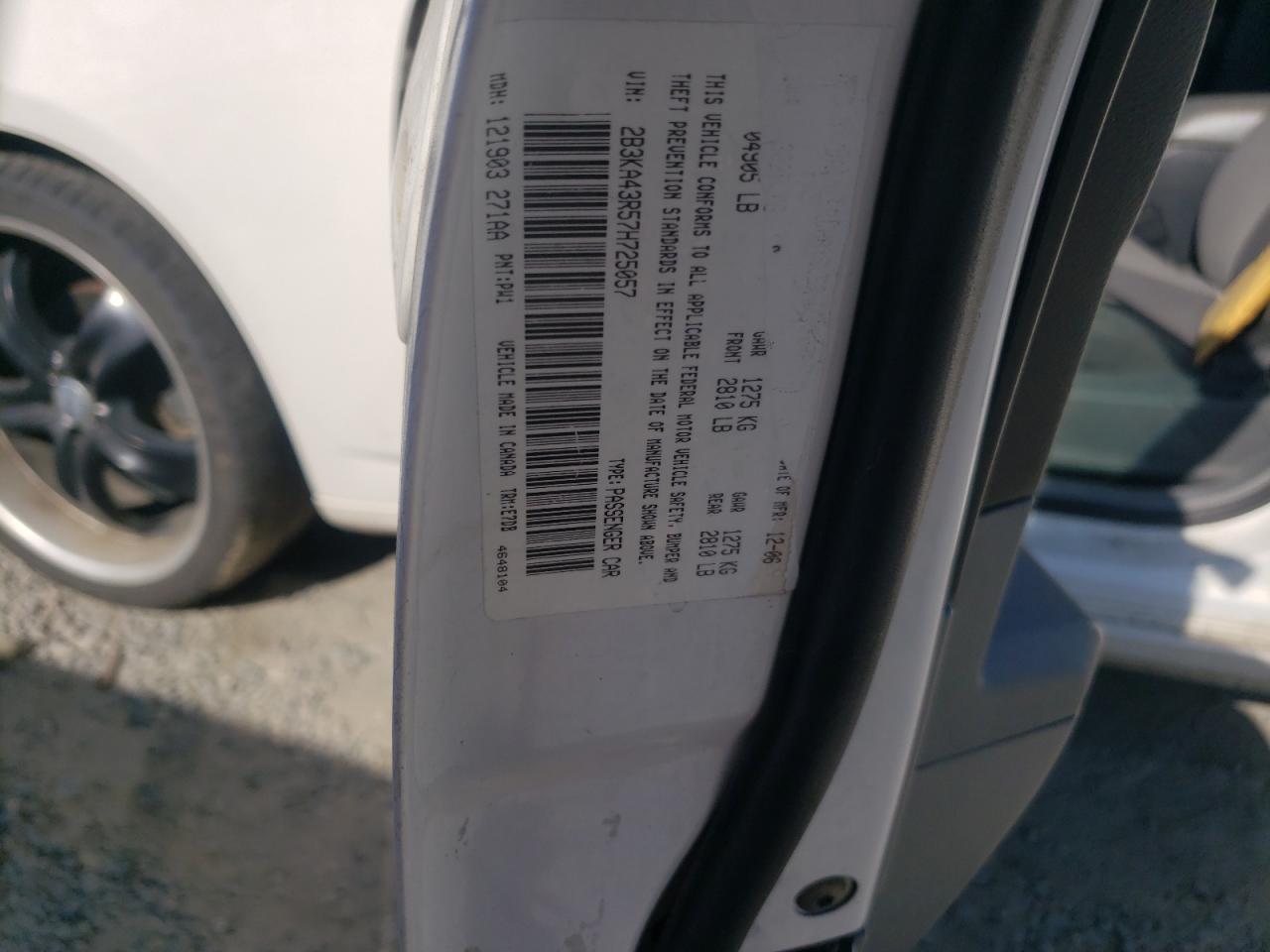 2B3KA43R57H725057 2007 Dodge Charger Se