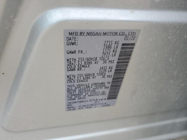 2020 Nissan Pathfinder Sv VIN: 5N1DR2BM1LC604464 Lot: 57416434
