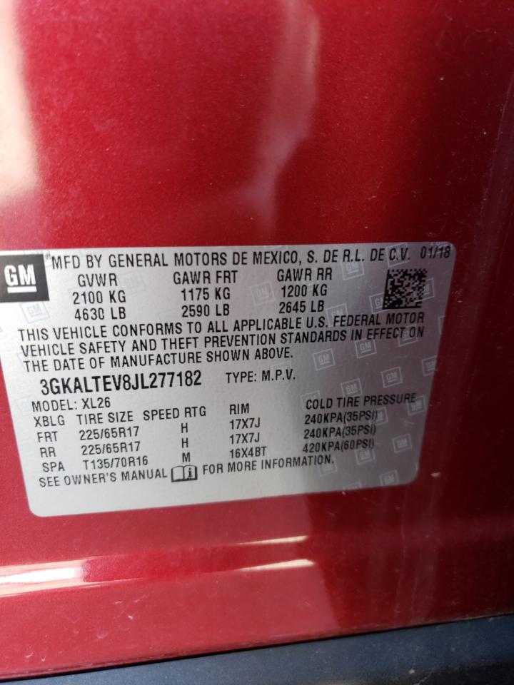 3GKALTEV8JL277182 2018 GMC Terrain Sle