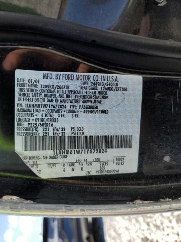 2001 Lincoln Town Car Executive VIN: 1LNHM81W71Y672824 Lot: 60084114