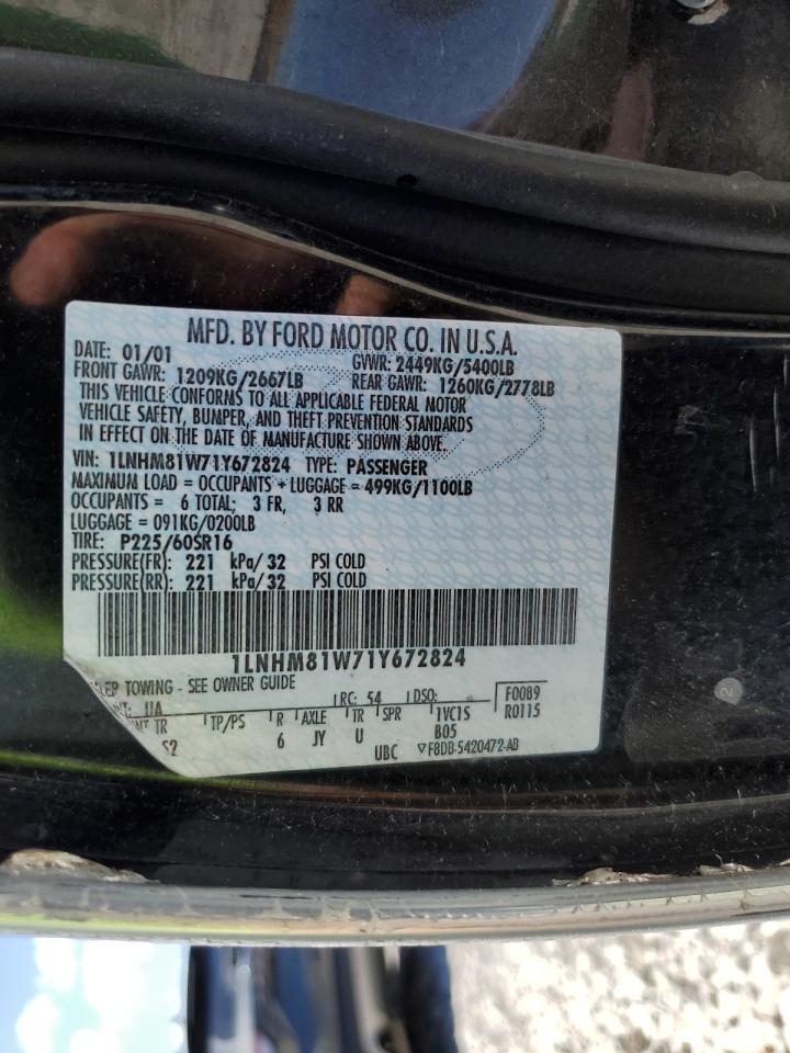 1LNHM81W71Y672824 2001 Lincoln Town Car Executive