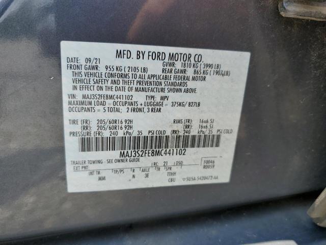 2021 Ford Ecosport S VIN: MAJ3S2FE8MC441102 Lot: 58879364