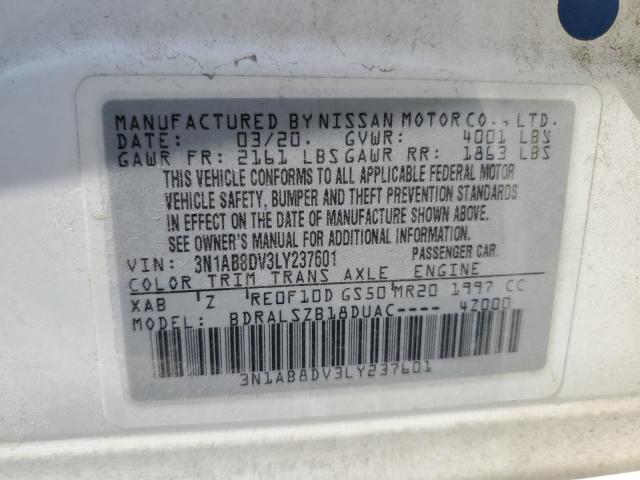 2020 Nissan Sentra Sr VIN: 3N1AB8DV3LY237601 Lot: 58362024