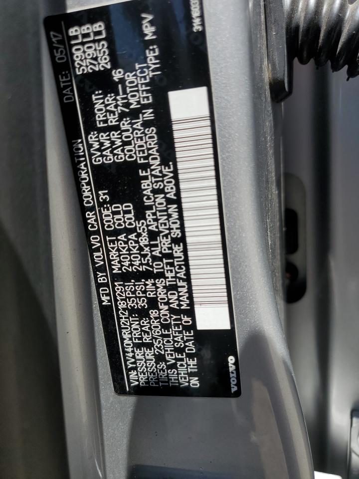 YV440MRU2H2181291 2017 Volvo Xc60 T5 Inscription