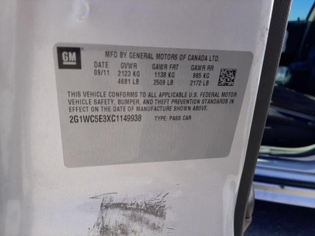 2012 Chevrolet Impala Ltz VIN: 2G1WC5E3XC1149938 Lot: 58696574