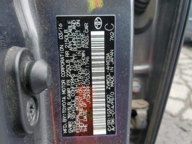 2016 Toyota Prius VIN: JTDKBRFU7G3011796 Lot: 59550304