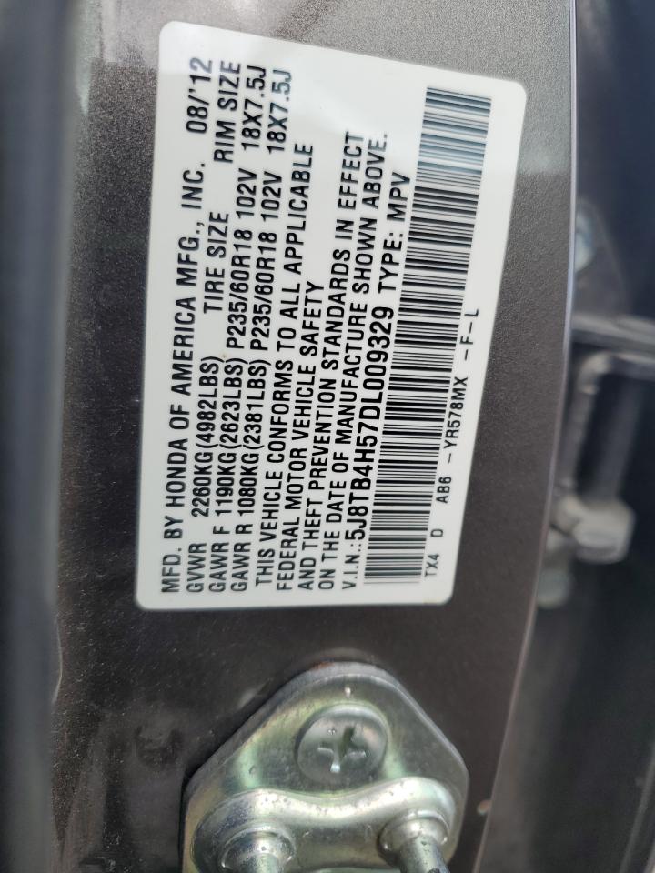 5J8TB4H57DL009329 2013 Acura Rdx Technology