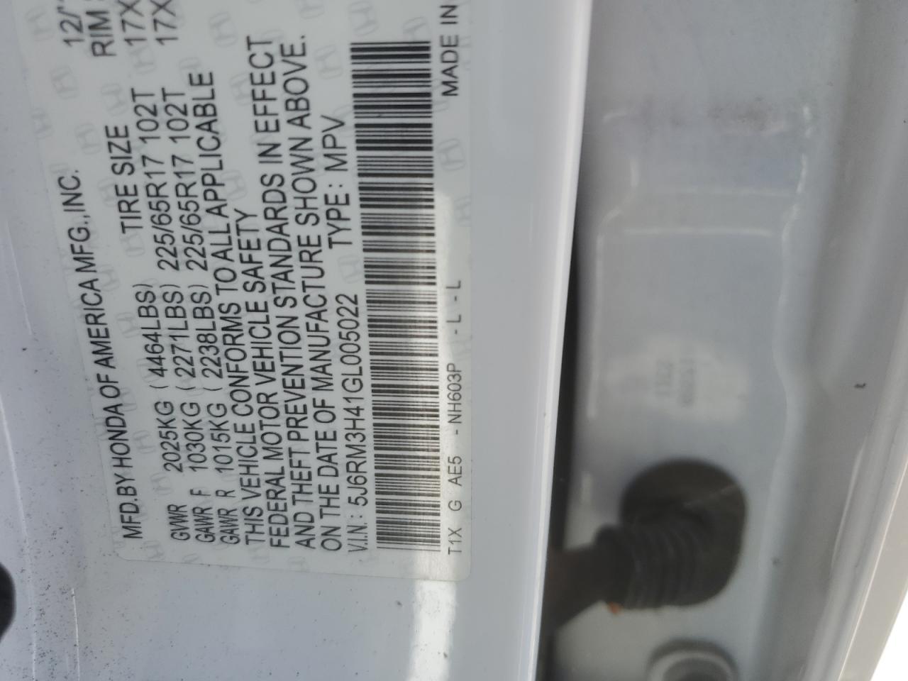 5J6RM3H41GL005022 2016 Honda Cr-V Se 5J6RM3H41GL005022 2016 Honda Cr-V Se