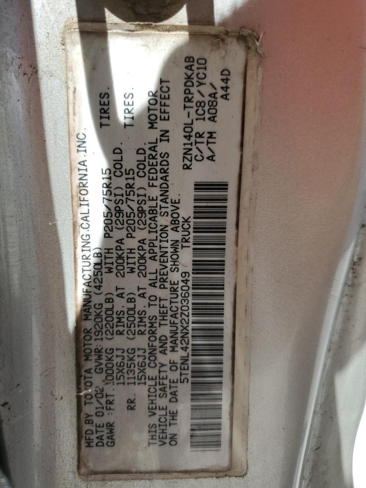5TENL42NX2Z036049 2002 Toyota Tacoma