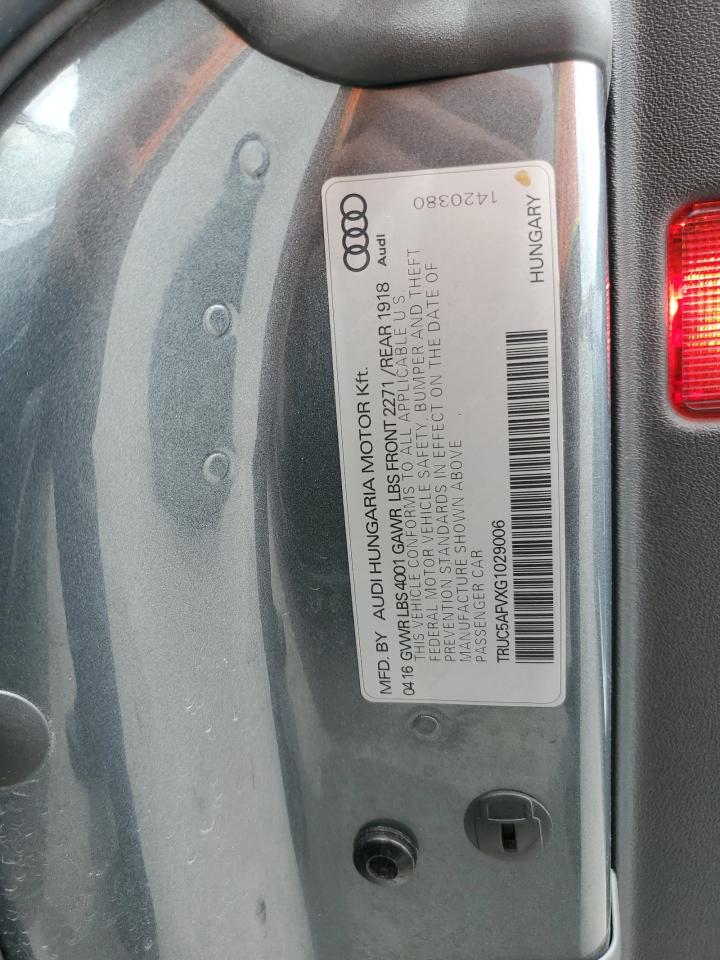 TRUC5AFVXG1029006 2016 Audi Tt