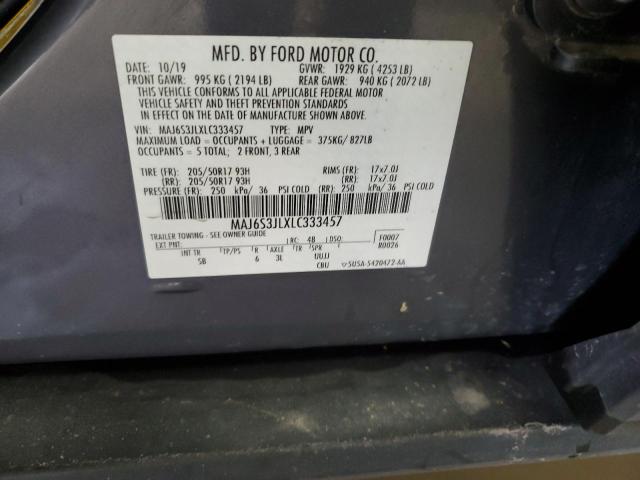 2020 Ford Ecosport Ses VIN: MAJ6S3JLXLC333457 Lot: 57340714