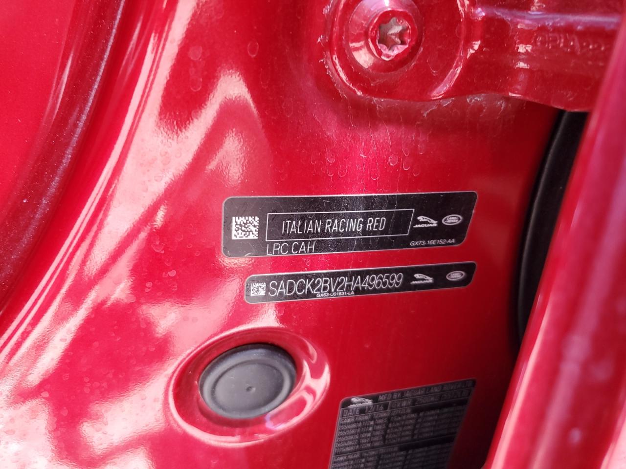 SADCK2BV2HA496599 2017 Jaguar F-Pace Prestige