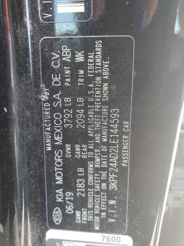 2020 Kia Forte Fe VIN: 3KPF24AD2LE144593 Lot: 57251384