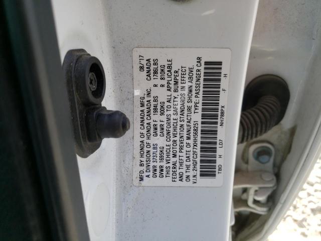 2017 HONDA CIVIC EX - 2HGFC2F7XHH568251